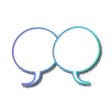 boş konuşma balonu yarım ton gölgesi