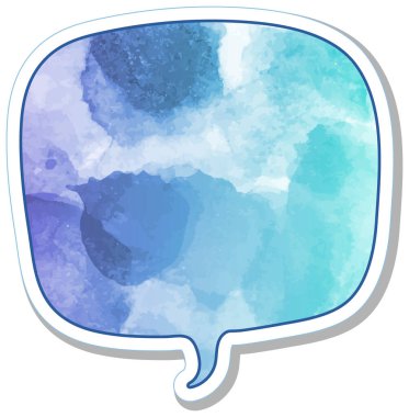 suluboya sohbet balonu etiketi