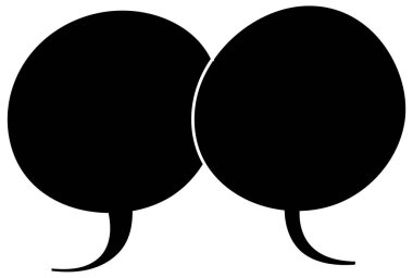 Siyah el çizimi sohbet baloncuğu el çizimi vektör çizimi