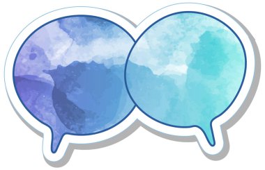 suluboya sohbet balonu etiketi