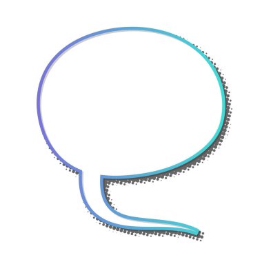 boş konuşma balonu yarım ton gölgesi