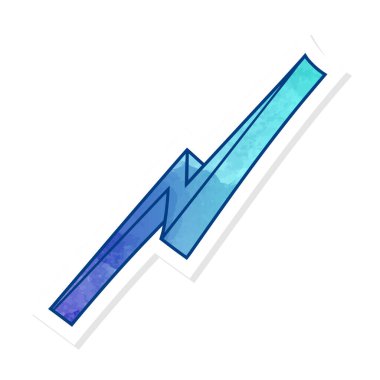 Yapıştırma biçiminde el çizimi gök gürültüsü karalaması