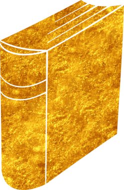 Altın renkli el çizimi kitap karalaması