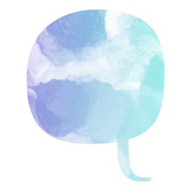 suluboya sohbet balonu vektör çizimi