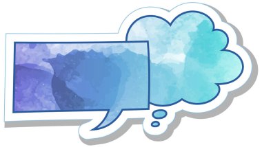 suluboya sohbet balonu etiketi