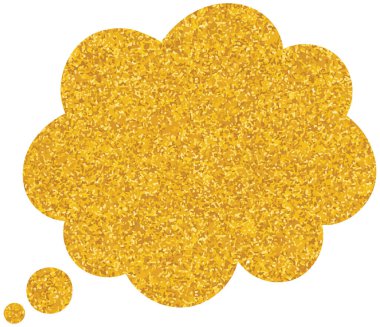 parıldayan altın folyo sohbet balonu