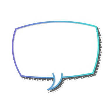 Yarım ton gölgeli boş konuşma balonu 