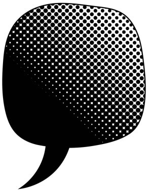 siyah yarım ton gradyan sohbet balonu