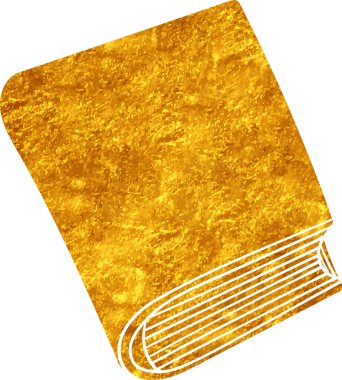 Altın renkli el çizimi kitap karalaması