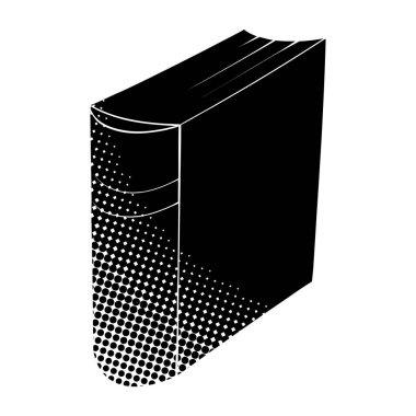 siyah yarım ton el çizimi kitap karalaması