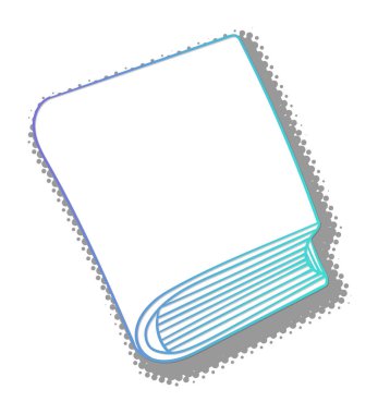 Yarım ton gölgeli kitap karalaması