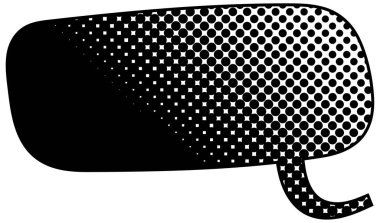 siyah yarım ton gradyan sohbet balonu