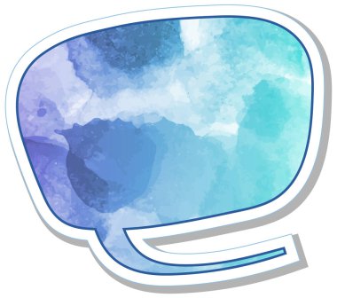 suluboya sohbet balonu etiketi