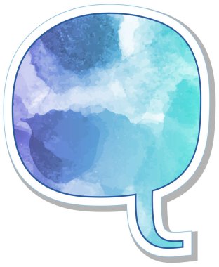 suluboya sohbet balonu etiketi