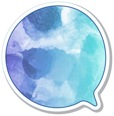 suluboya sohbet balonu etiketi