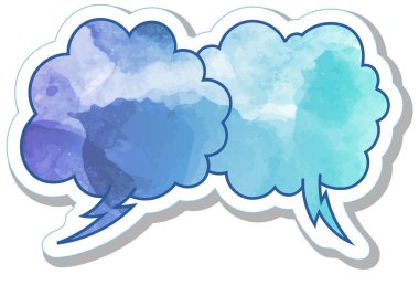 suluboya sohbet balonu etiketi