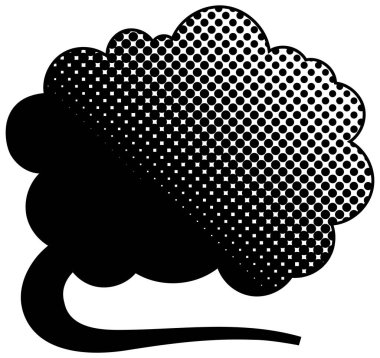 siyah yarım ton gradyan sohbet balonu