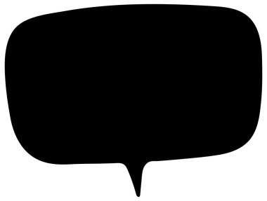 Siyah el çizimi sohbet baloncuğu el çizimi vektör çizimi