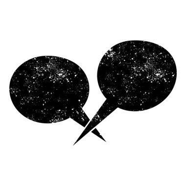 grunge rustic chat kabarcık vektör çizimi