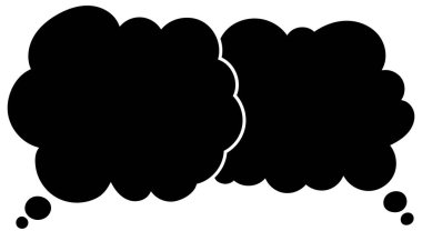 Siyah el çizimi sohbet baloncuğu el çizimi vektör çizimi