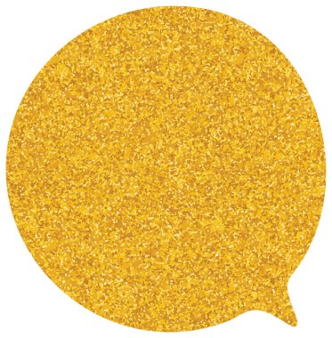 parıldayan altın folyo sohbet balonu