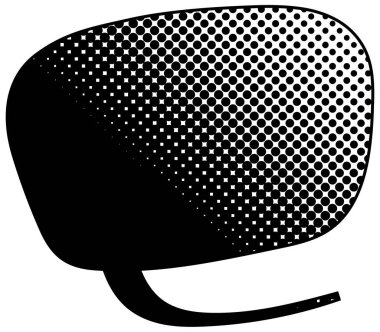 siyah yarım ton gradyan sohbet balonu