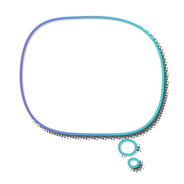 Yarım ton gölgeli boş konuşma balonu 