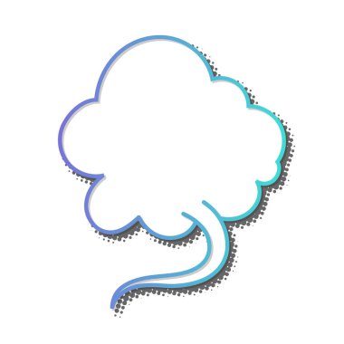 Yarım ton gölgeli boş konuşma balonu 