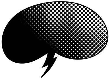 siyah yarım ton gradyan sohbet balonu