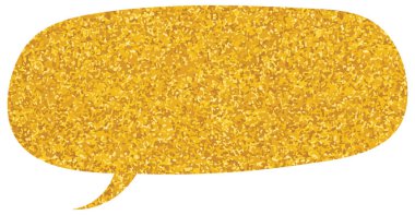 parıldayan altın folyo sohbet balonu