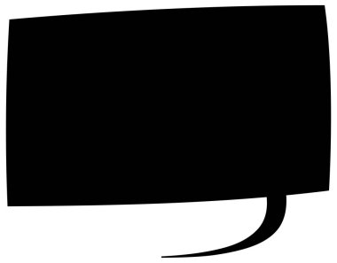 Siyah el çizimi sohbet baloncuğu el çizimi vektör çizimi