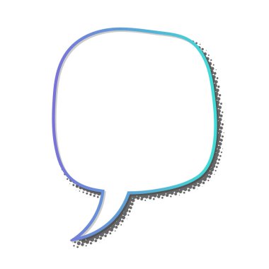 Yarım ton gölgeli boş konuşma balonu 