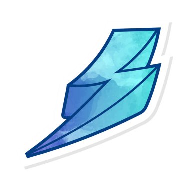 Yapıştırma biçiminde el çizimi gök gürültüsü karalaması