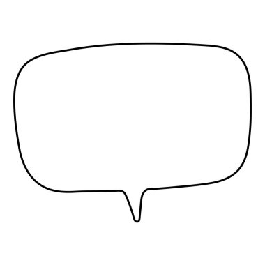 El çizimi sohbet balonu vektör çizimi