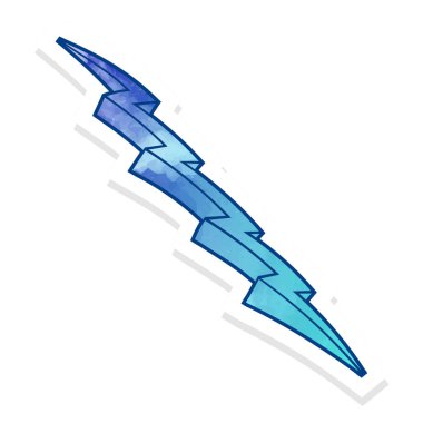 Yapıştırma biçiminde el çizimi gök gürültüsü karalaması