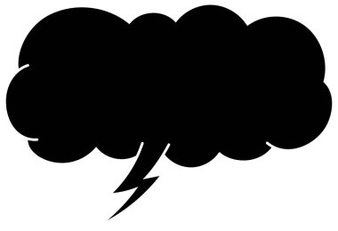 Siyah el çizimi sohbet baloncuğu el çizimi vektör çizimi