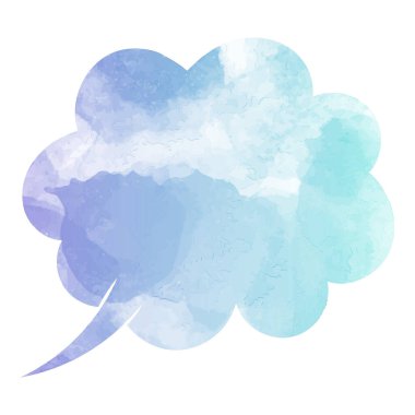 suluboya sohbet balonu vektör çizimi