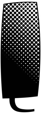 siyah yarım ton gradyan sohbet balonu