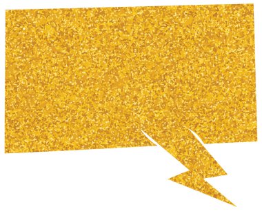 parıldayan altın folyo sohbet balonu