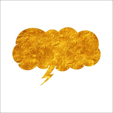 parıldayan altın folyo sohbet balonu