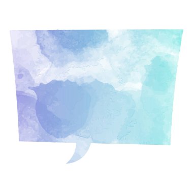 suluboya sohbet balonu vektör çizimi