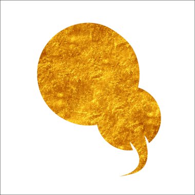 parıldayan altın folyo sohbet balonu