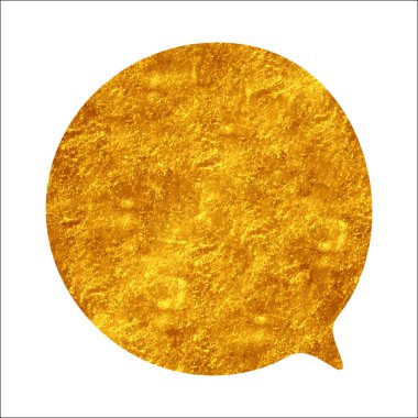 parıldayan altın folyo sohbet balonu