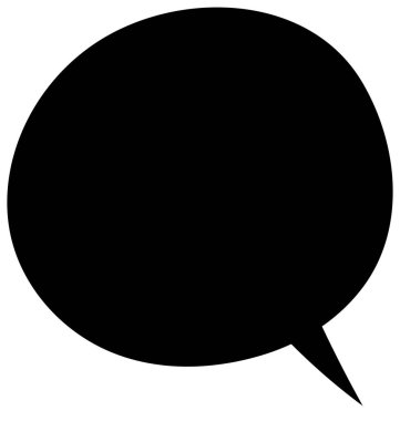 Siyah el çizimi sohbet baloncuğu el çizimi vektör çizimi