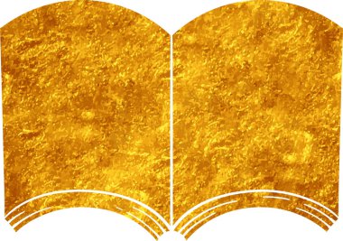 Altın renkli el çizimi kitap karalaması