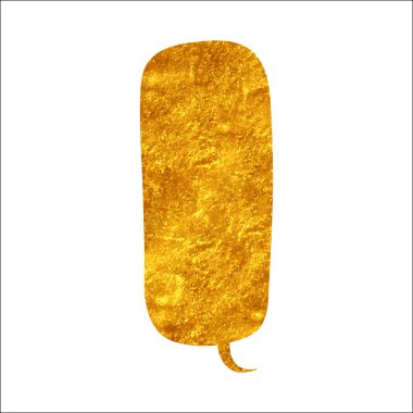 parıldayan altın folyo sohbet balonu