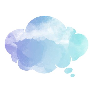 suluboya sohbet balonu vektör çizimi