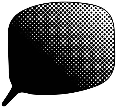 siyah yarım ton gradyan sohbet balonu