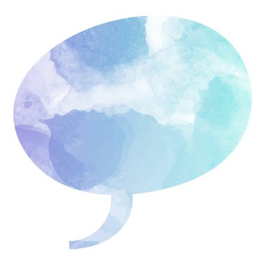 suluboya sohbet balonu vektör çizimi