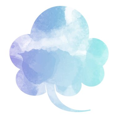 suluboya sohbet balonu vektör çizimi